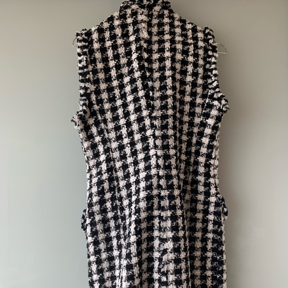 Zara Checkered Blazer Dress, Size M, Black/White - Picture 2 of 5